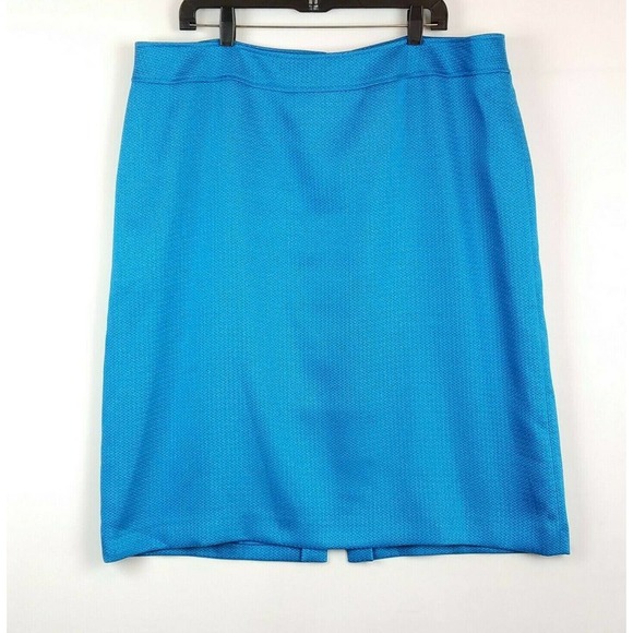 Tahari Blue Pencil Skirt - Picture 3 of 12